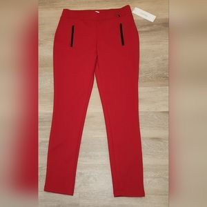 NWT Calvin Klein red knit dress pants - size 8